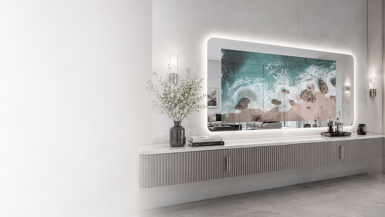 MIRRAI mirror in a furnished interior